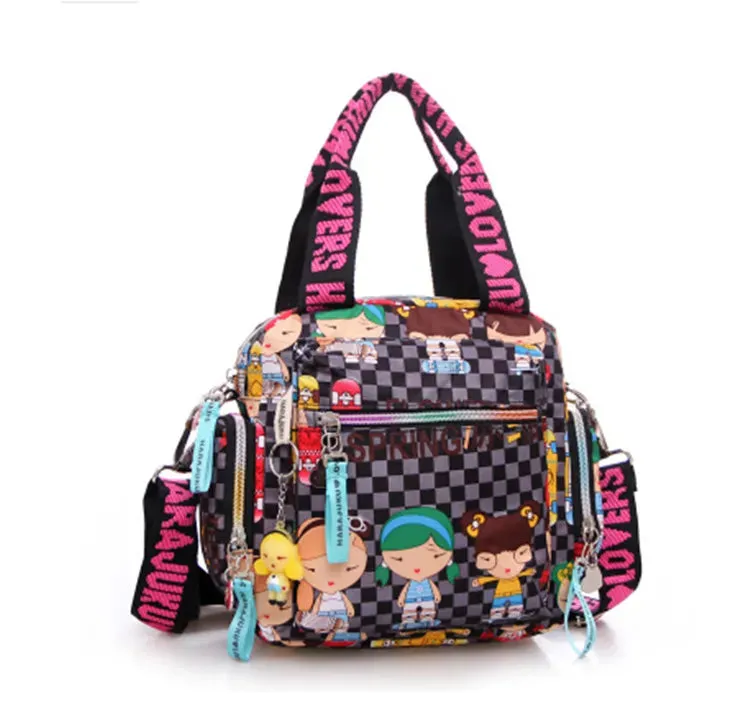 New woman candy color shoulder bag 2021 cowboy bag cute girl Harajuku baby handbag multi-functional Oxford cloth Messenger bag
