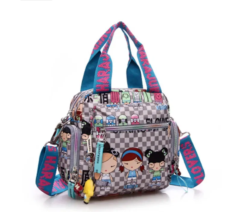 New woman candy color shoulder bag 2021 cowboy bag cute girl Harajuku baby handbag multi-functional Oxford cloth Messenger bag