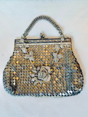 Original Vintage 1920's Silver Chain Mail Clutch