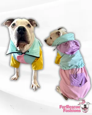 Pastel Multicolored Rain Jacket - Cape - Vest - Custom Option To Choose Your Colors