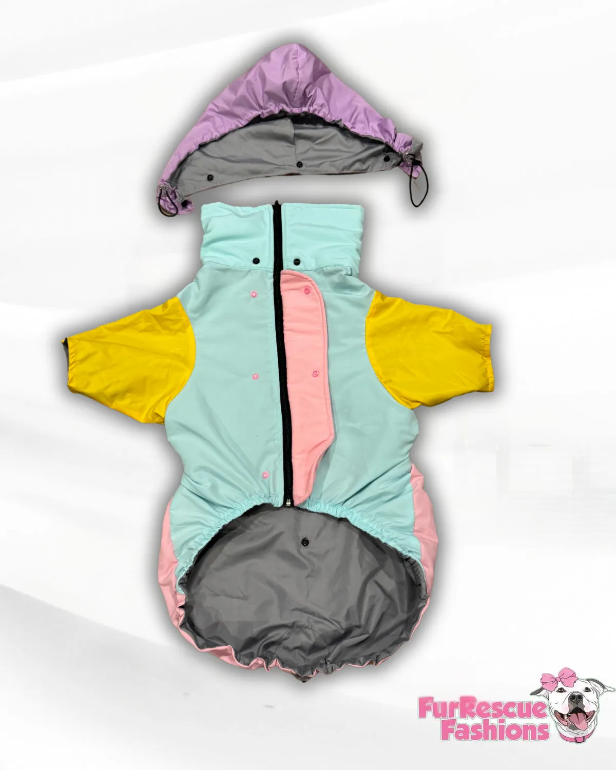 Pastel Multicolored Rain Jacket - Cape - Vest - Custom Option To Choose Your Colors