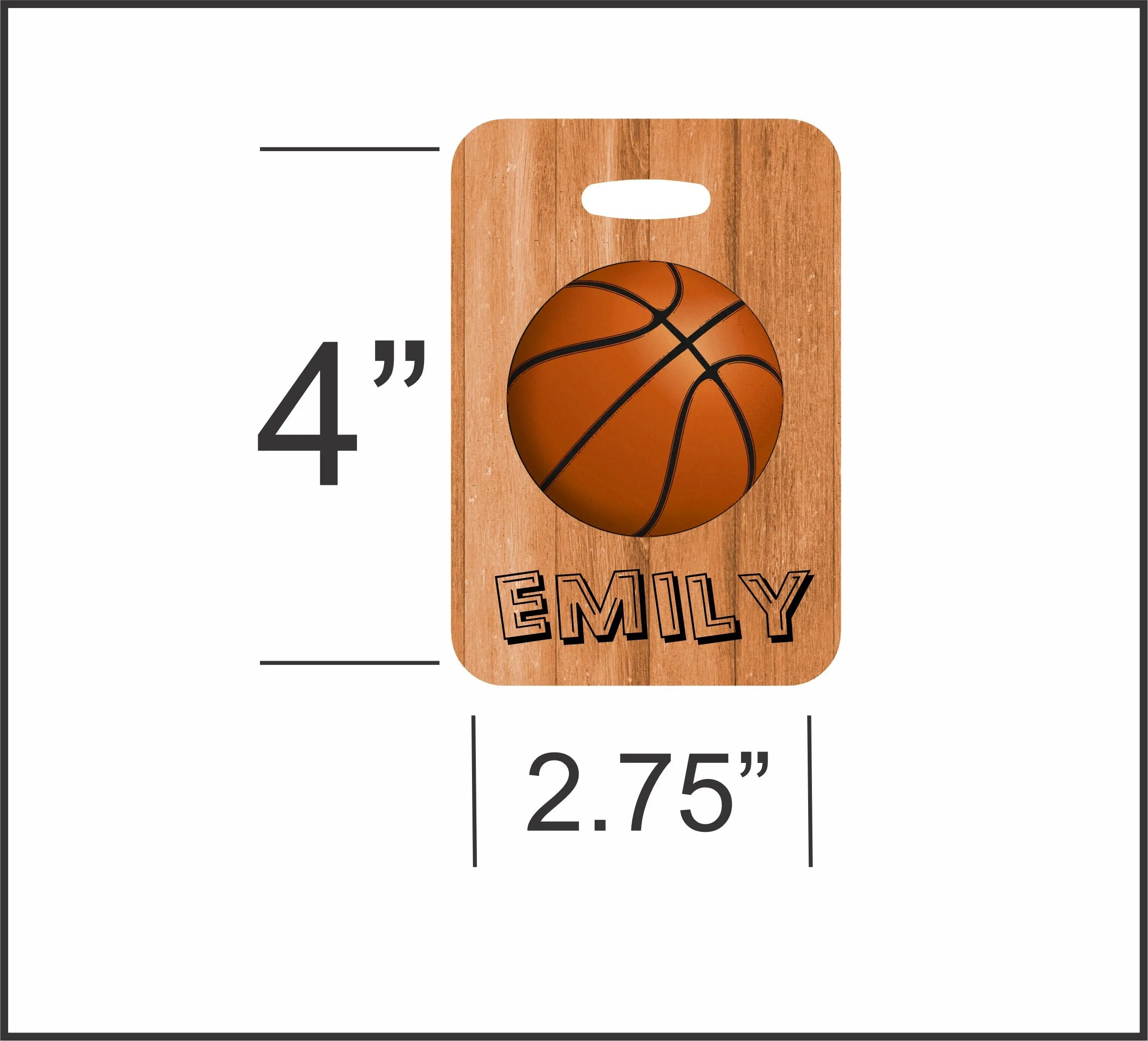 Personalized Basketball Bag Tag - Gift for Boys Girls Team