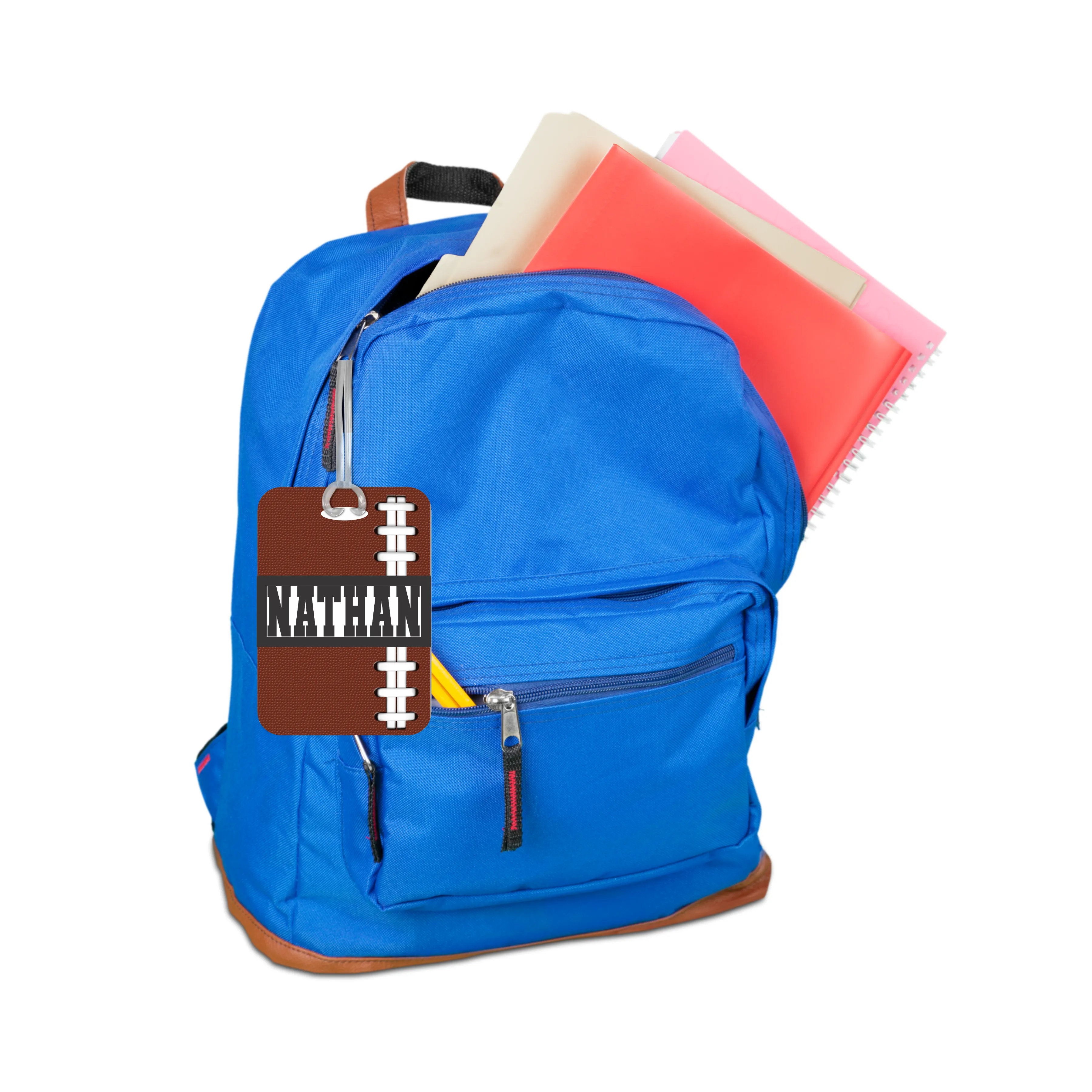 Personalized Football Luggage Tag for Boys - Name Bag Tag for Team