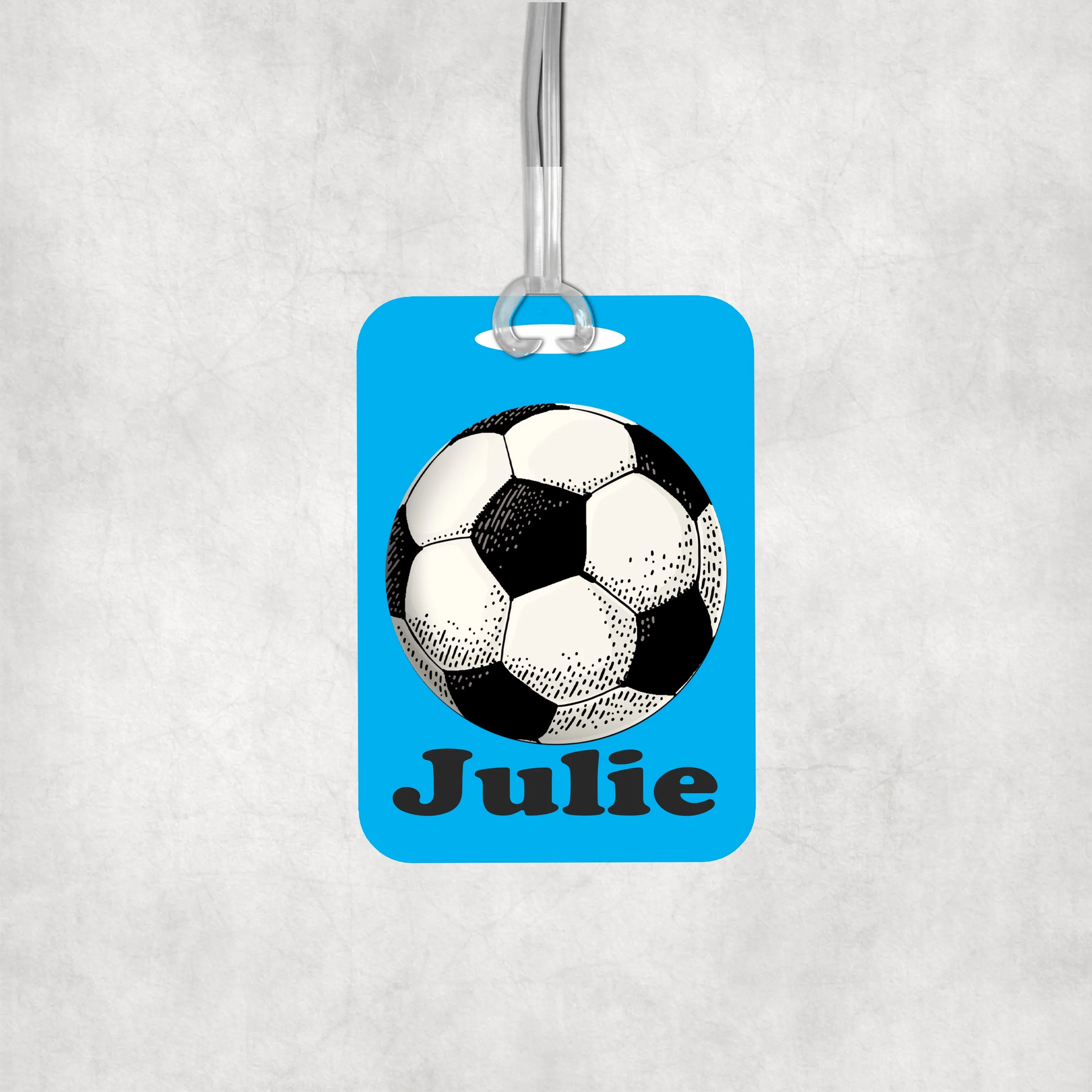 Personalized Soccer Luggage Name Tag - Bag Tag Gift for Boys Girls Team