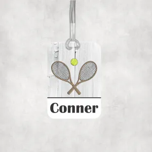 Personalized Tennis Luggage Tag - Name Bag Tag for Player