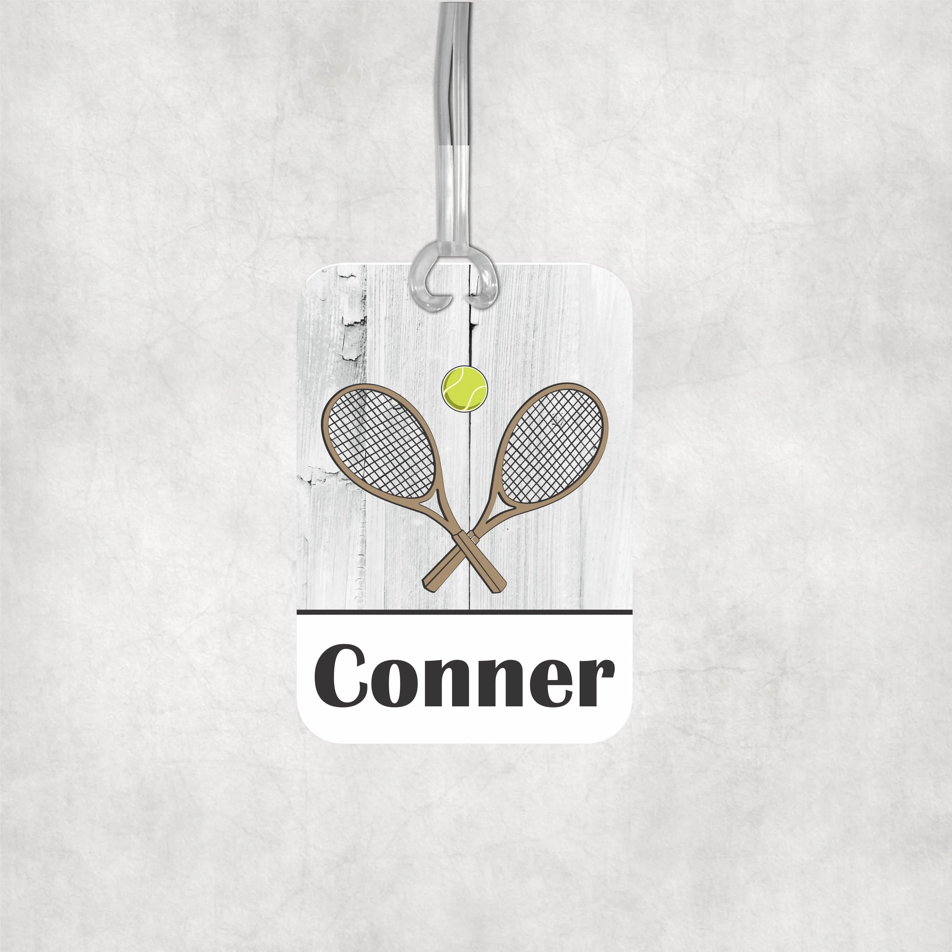 Personalized Tennis Luggage Tag - Name Bag Tag for Player