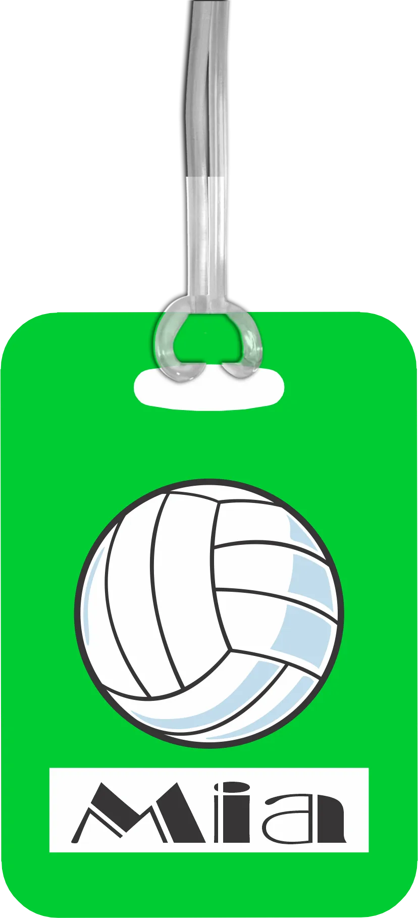 Personalized Volleyball Luggage Tag - Name Bag Tag - Gift for Girls and Boys