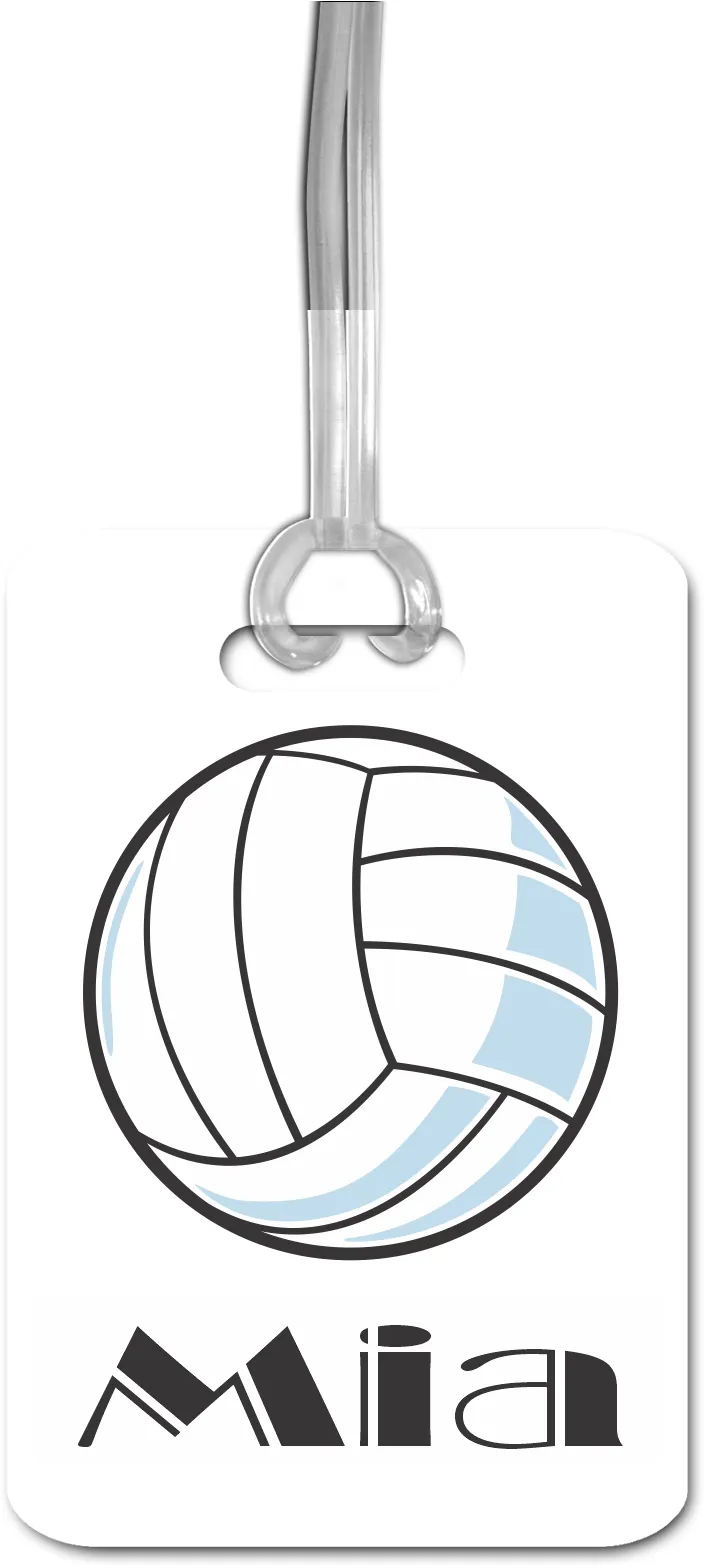 Personalized Volleyball Luggage Tag - Name Bag Tag - Gift for Girls and Boys