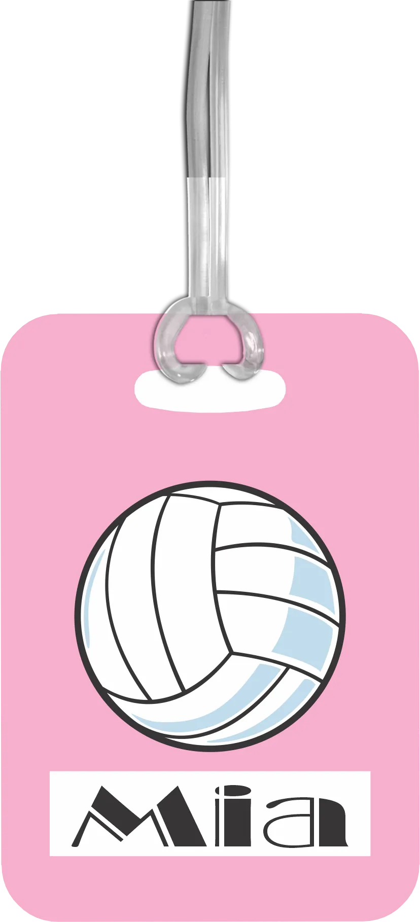 Personalized Volleyball Luggage Tag - Name Bag Tag - Gift for Girls and Boys