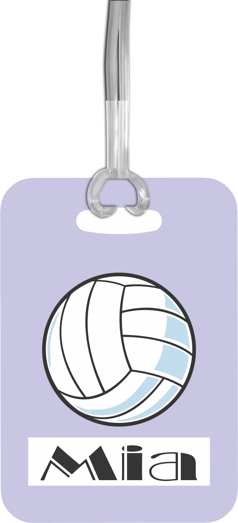 Personalized Volleyball Luggage Tag - Name Bag Tag - Gift for Girls and Boys