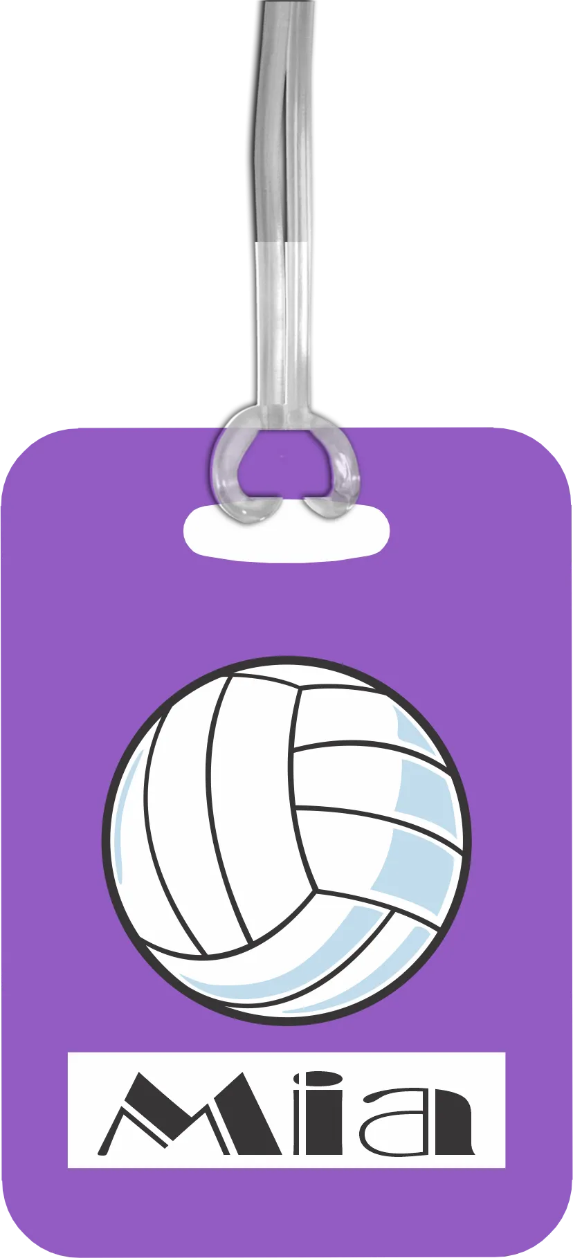 Personalized Volleyball Luggage Tag - Name Bag Tag - Gift for Girls and Boys