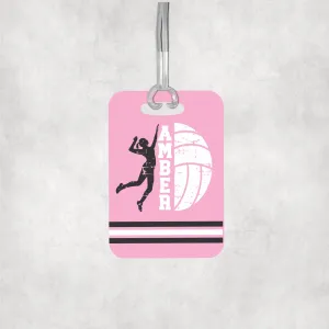 Personalized Volleyball Luggage Tag - Name Bag Tag - Gift for Girls