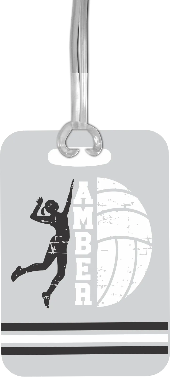 Personalized Volleyball Luggage Tag - Name Bag Tag - Gift for Girls