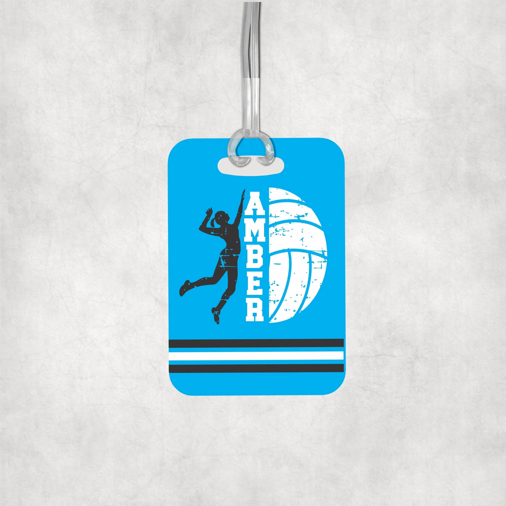 Personalized Volleyball Luggage Tag - Name Bag Tag - Gift for Girls
