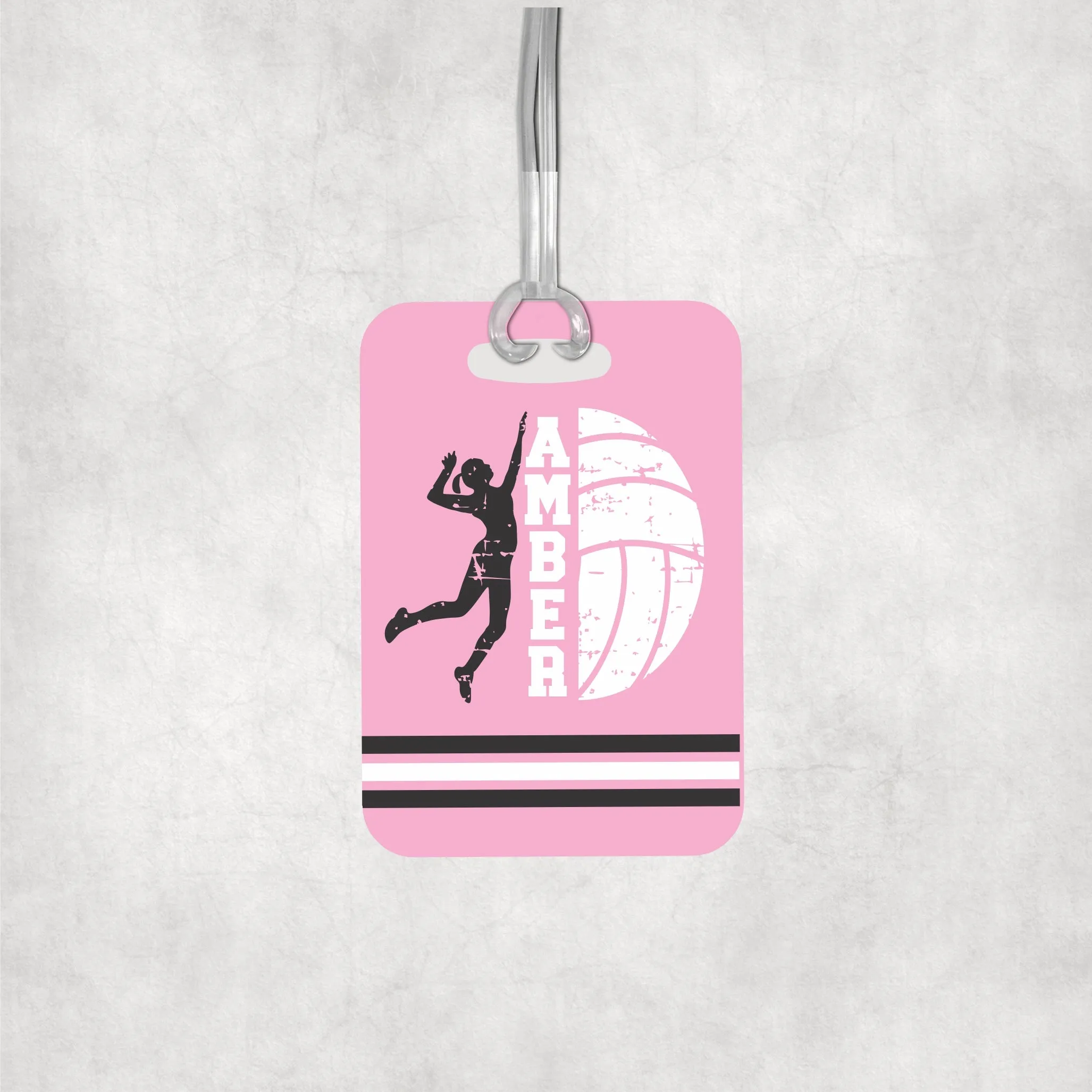 Personalized Volleyball Luggage Tag - Name Bag Tag - Gift for Girls