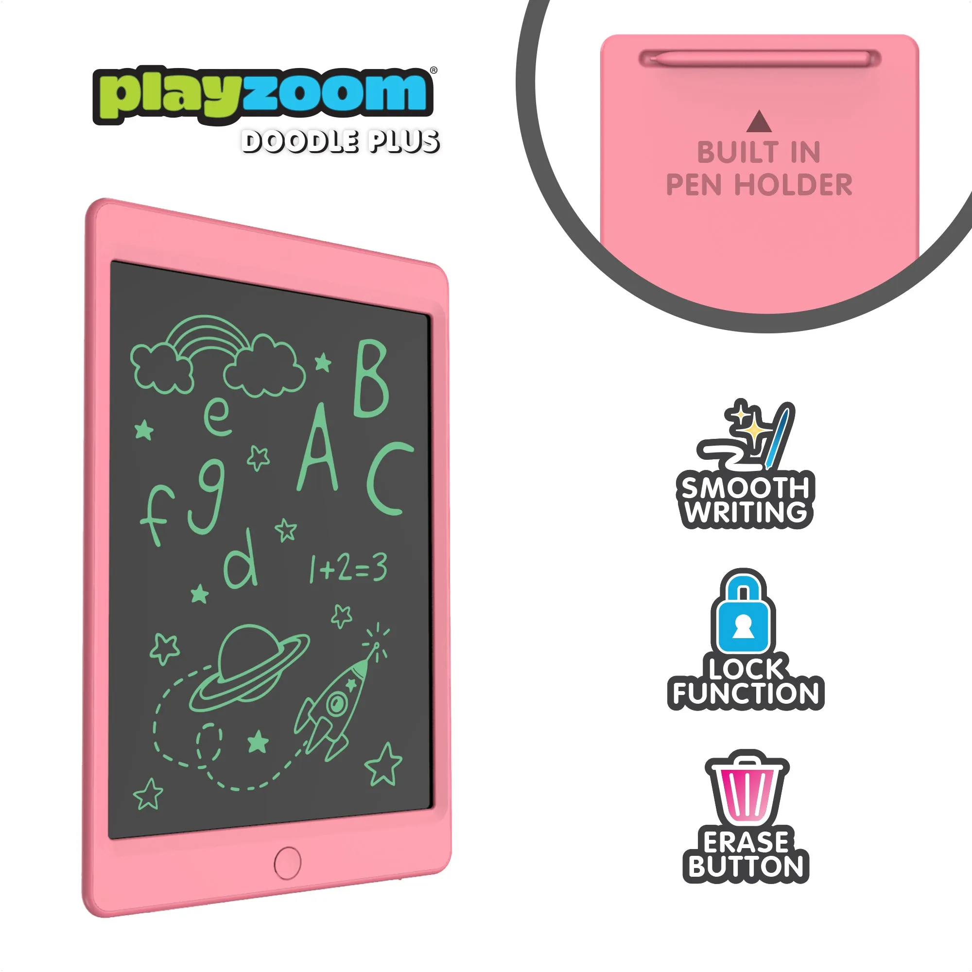 PlayZoom Doodle Board: Pink, 10.5in