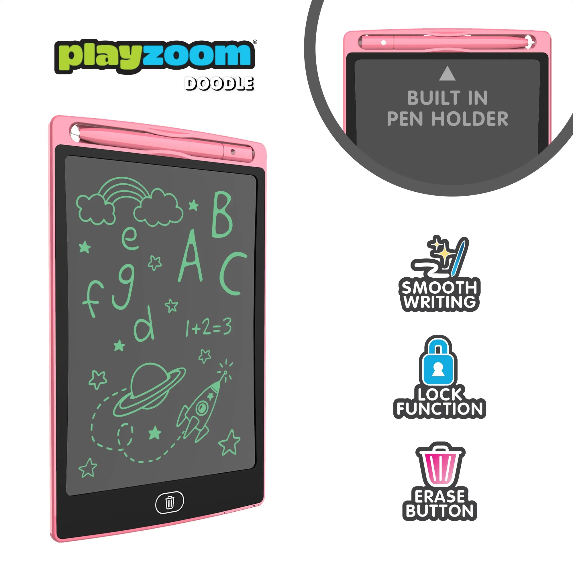 PlayZoom Doodle Board: Pink, 8in