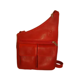Red Leather Handbag Satchel