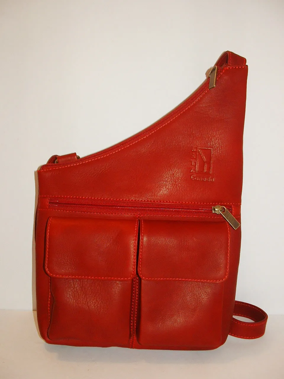 Red Leather Handbag Satchel