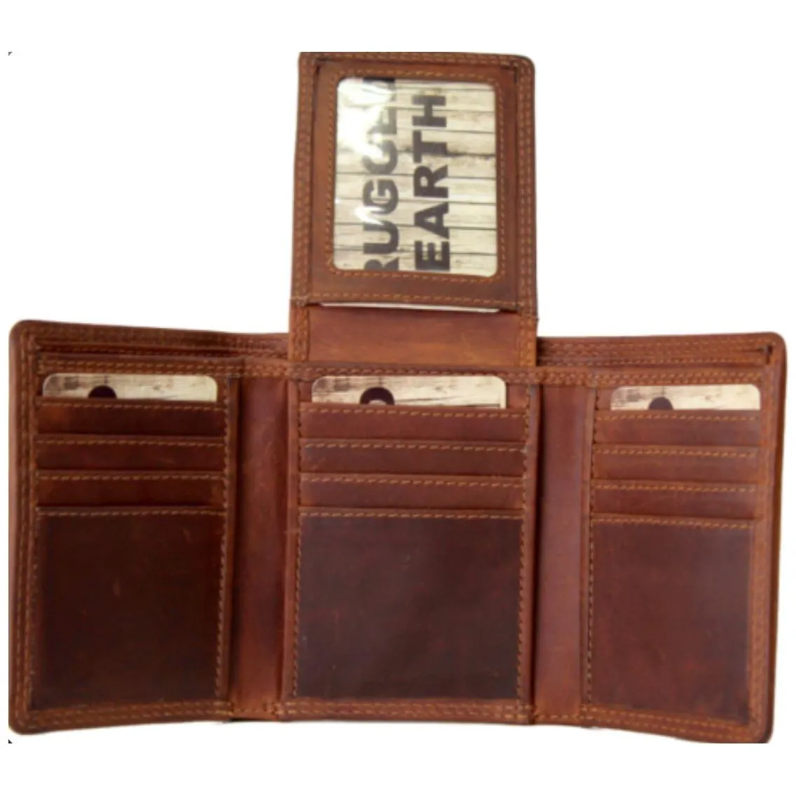 Rugged Earth Black Small Fold Over Wallet