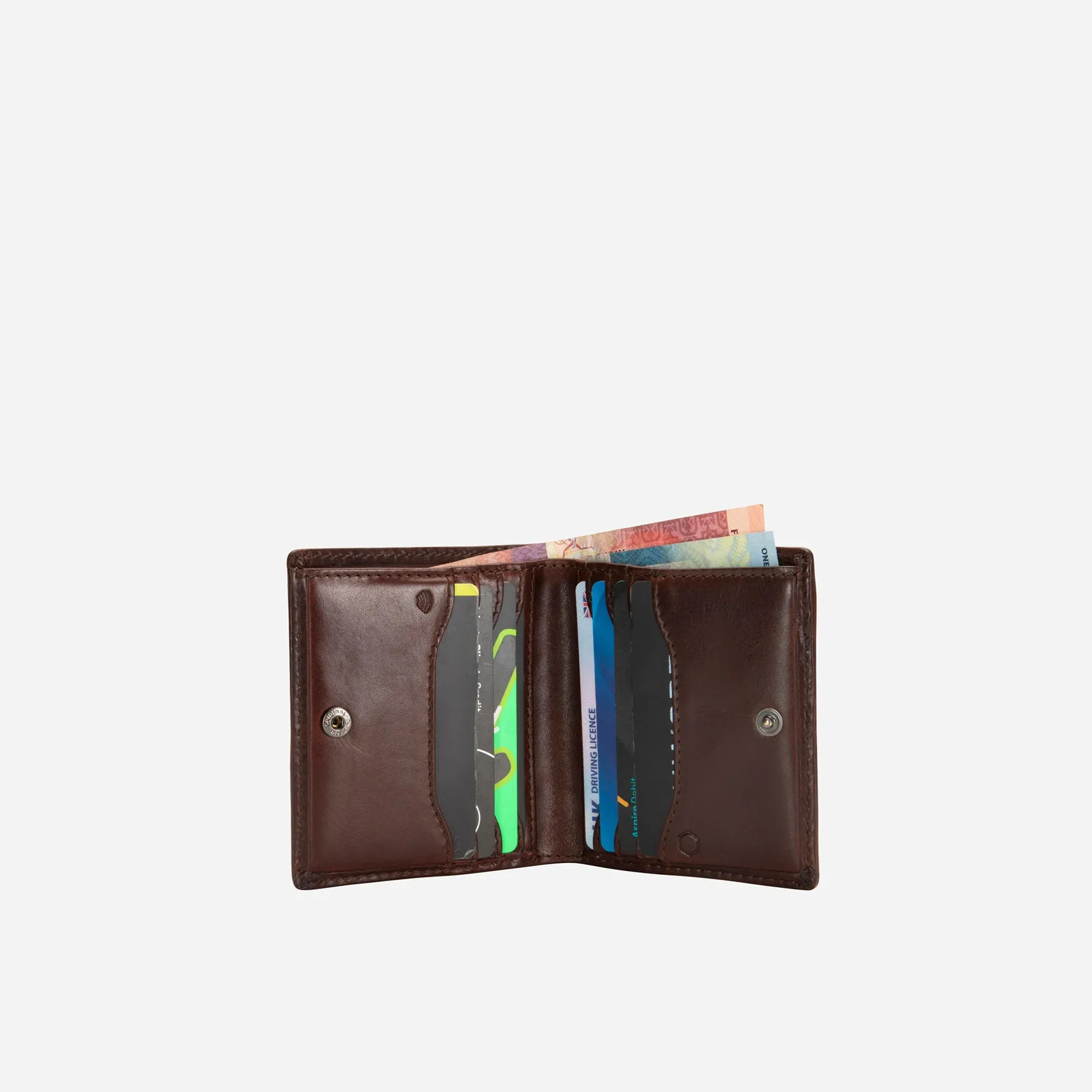 Slim Bifold Card Holder With Coin