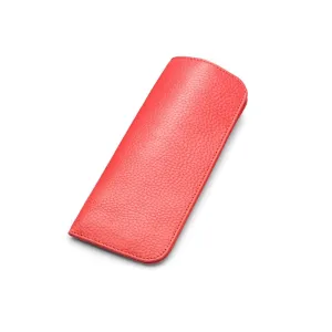 Small Leather Glasses Case - Pink