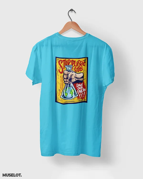 Stop plastic, save earth printed t shirts