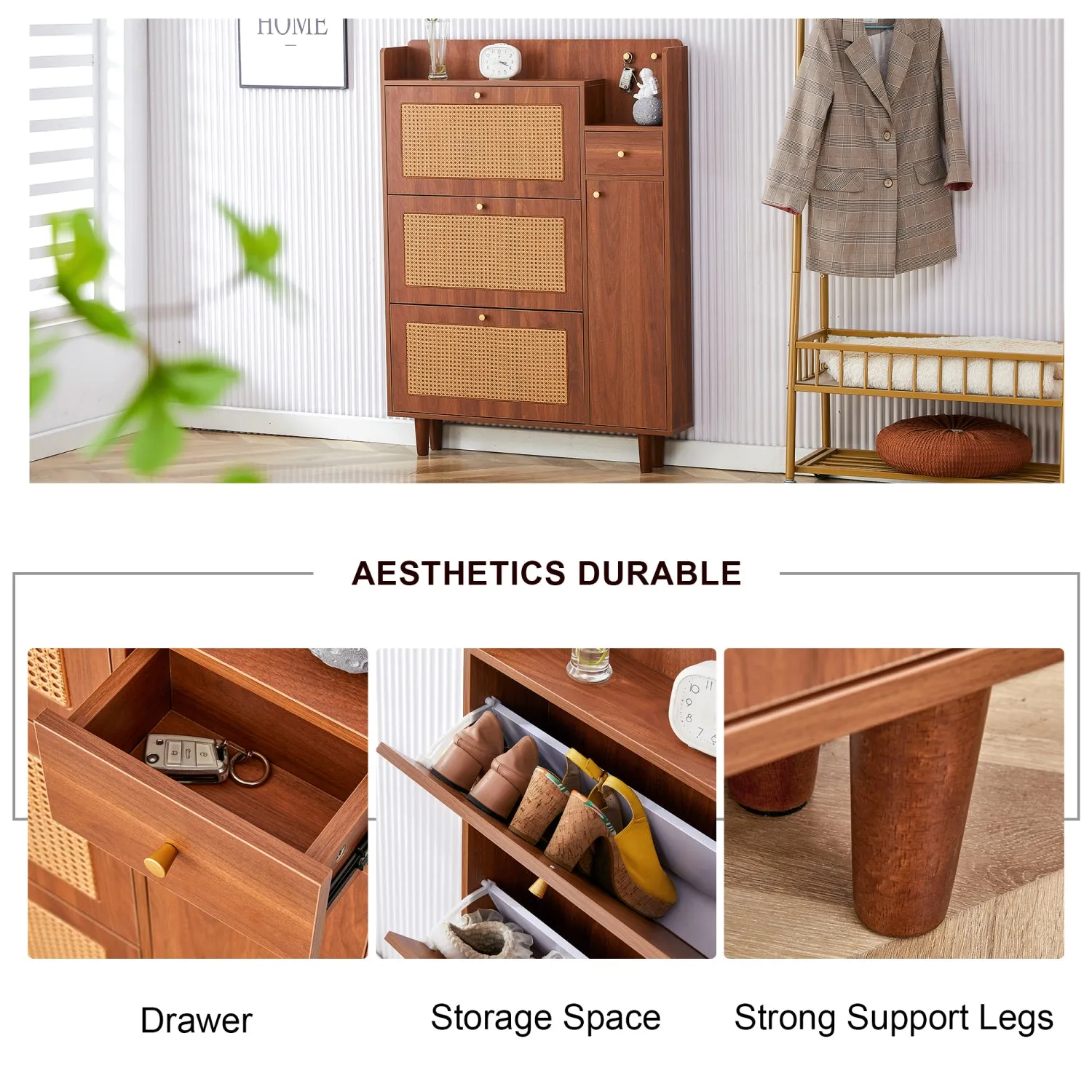 Streamdale Modern Minimalist Shoe Cabinet (37.4")