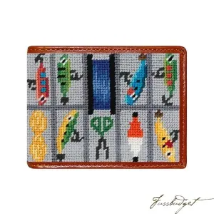 Tackle Box Needlepoint Bi-fold Wallet