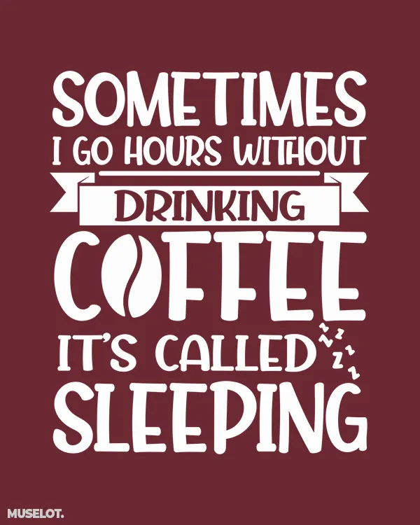 The coffeeholic printed t shirts