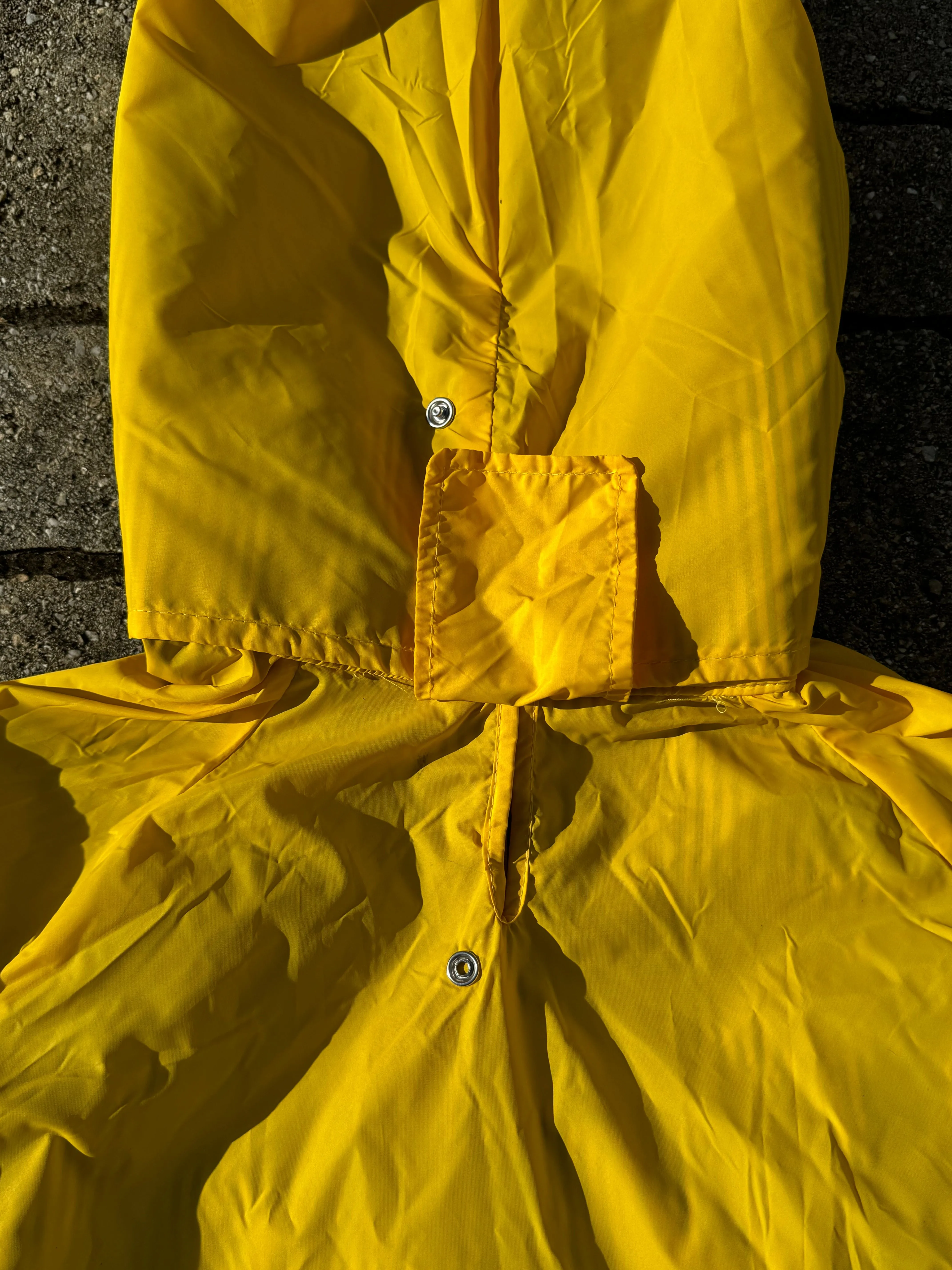 The Georgie Reversible Yellow & Stripes Rain Jacket - Cape - Vest by