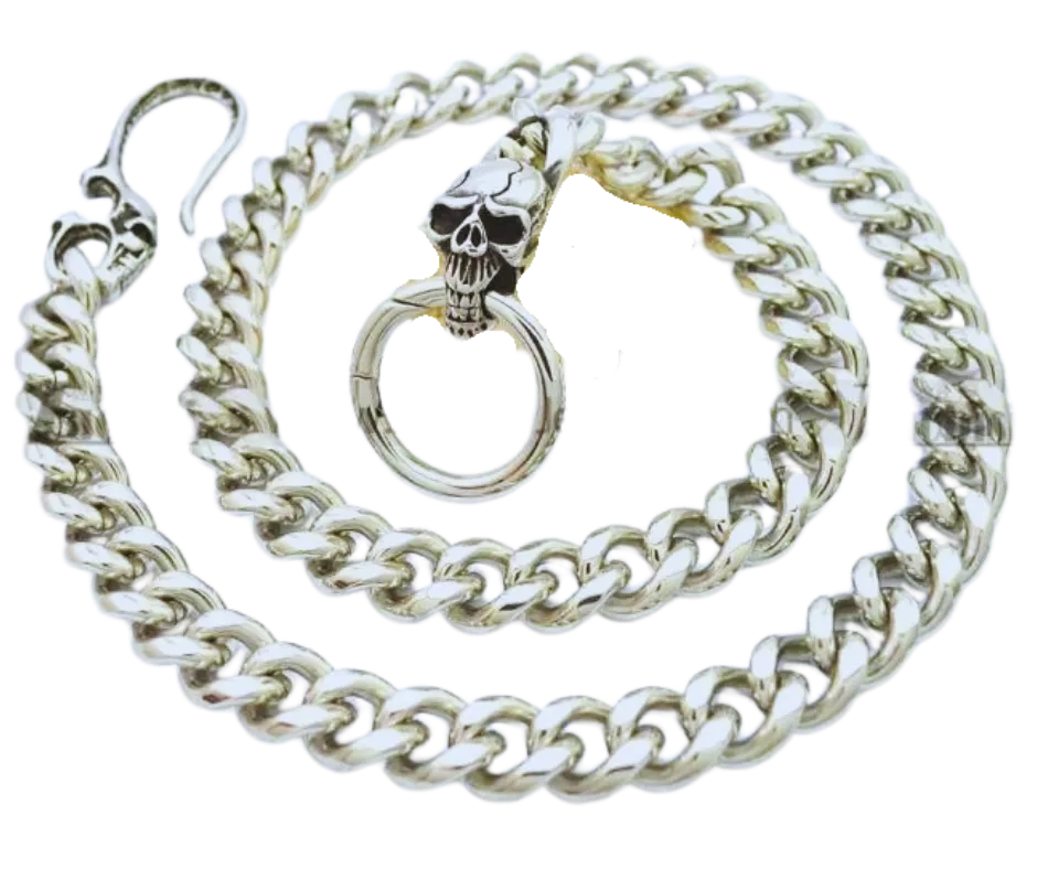 The "Skulls and Bones" Stainless Steel Wallet Chain