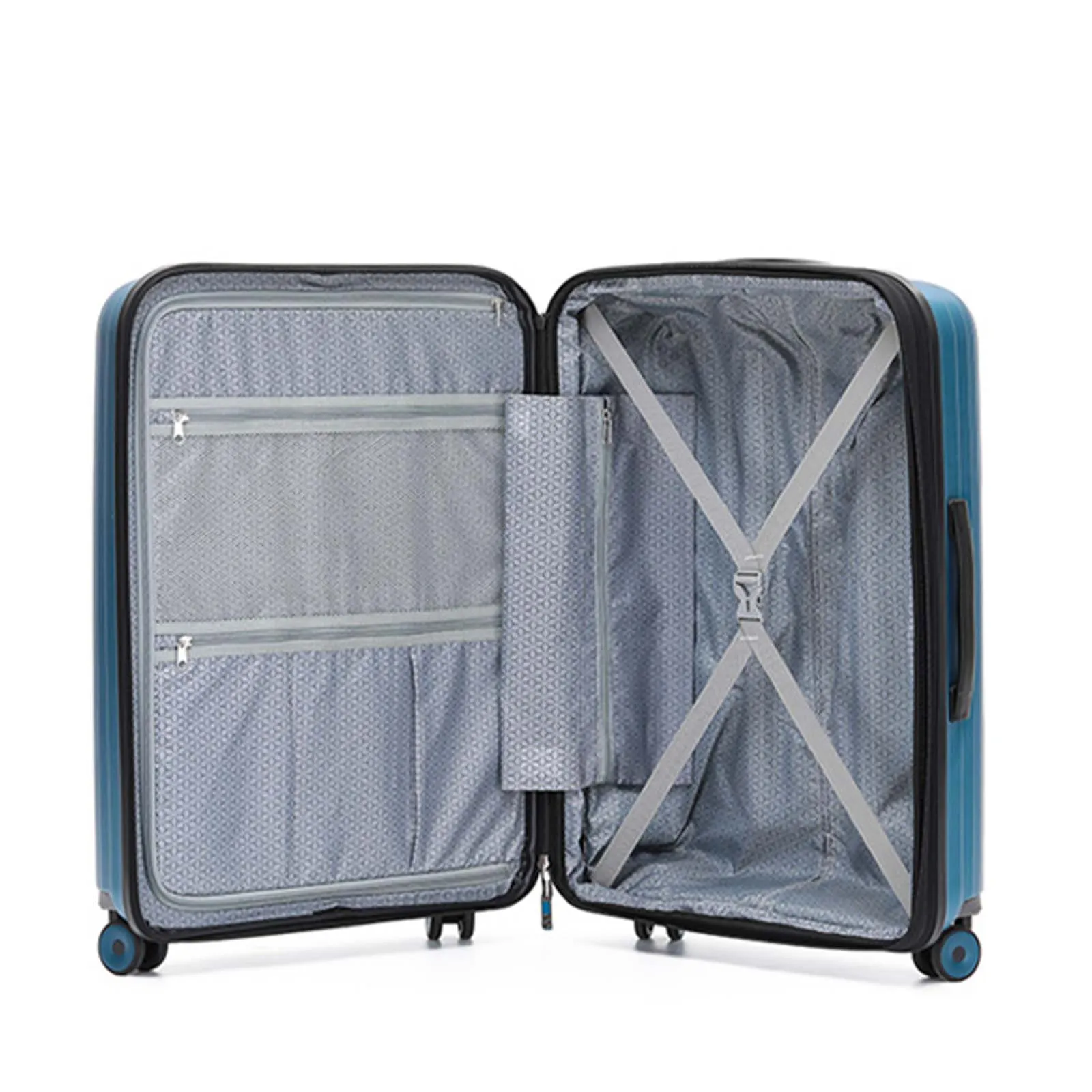 Tosca Eclipse 4 Wheel 77cm Large Suitcase Blue