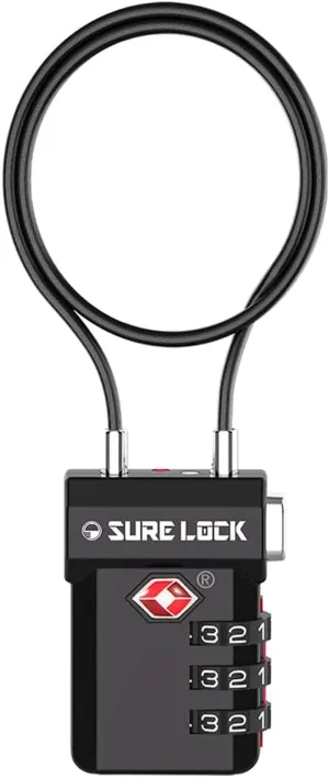 TSA Approved 3-Digit Combination Luggage Locks – Open Alert Indicator, Re-Settable Code with Zinc Alloy Body, Easy-Read Dials for Suitcase, Backpack, Gym Locker & Toolbox (Multiple Colors)
