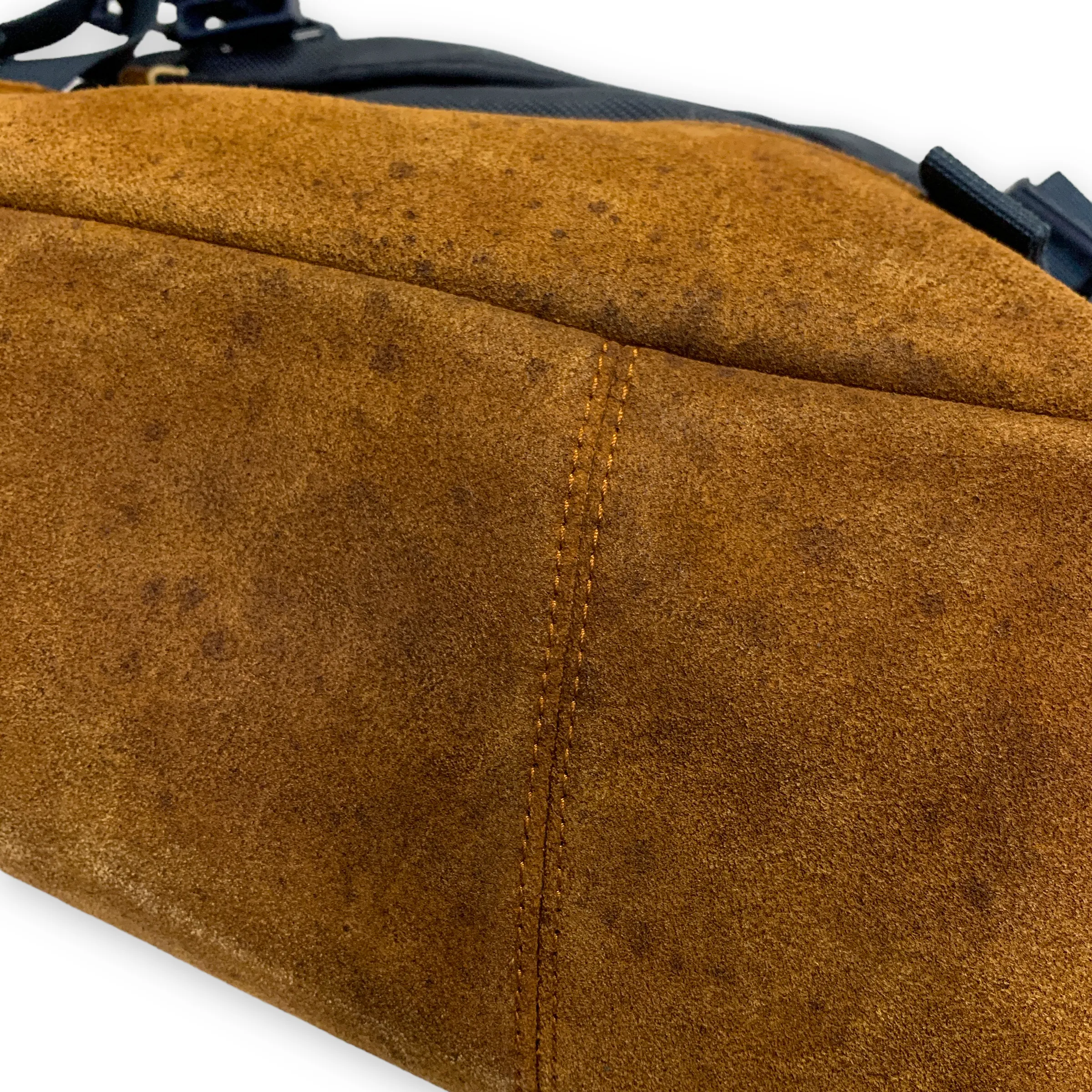 Visvim 18L E-Cat Ballistic Nylon Leather Messenger Bag Navy