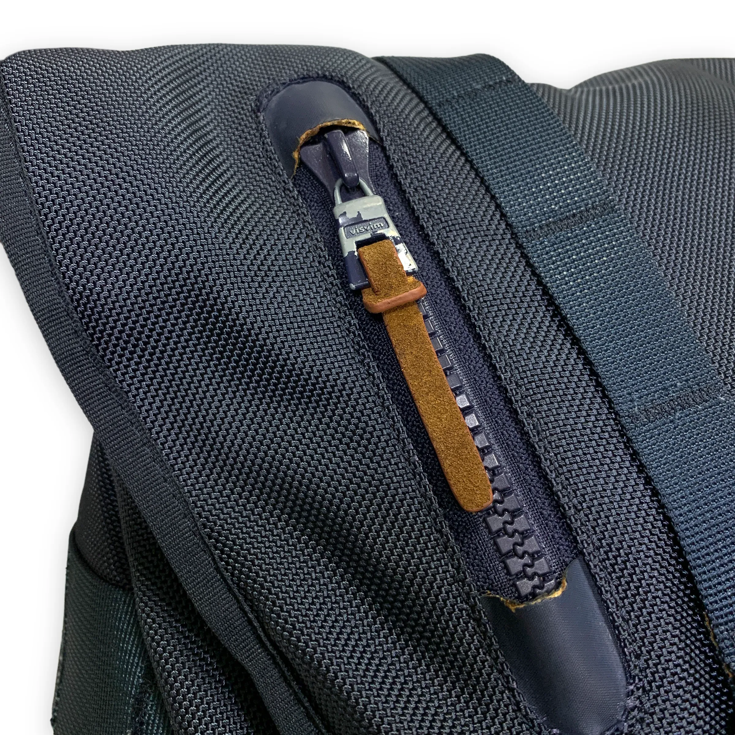 Visvim 18L E-Cat Ballistic Nylon Leather Messenger Bag Navy