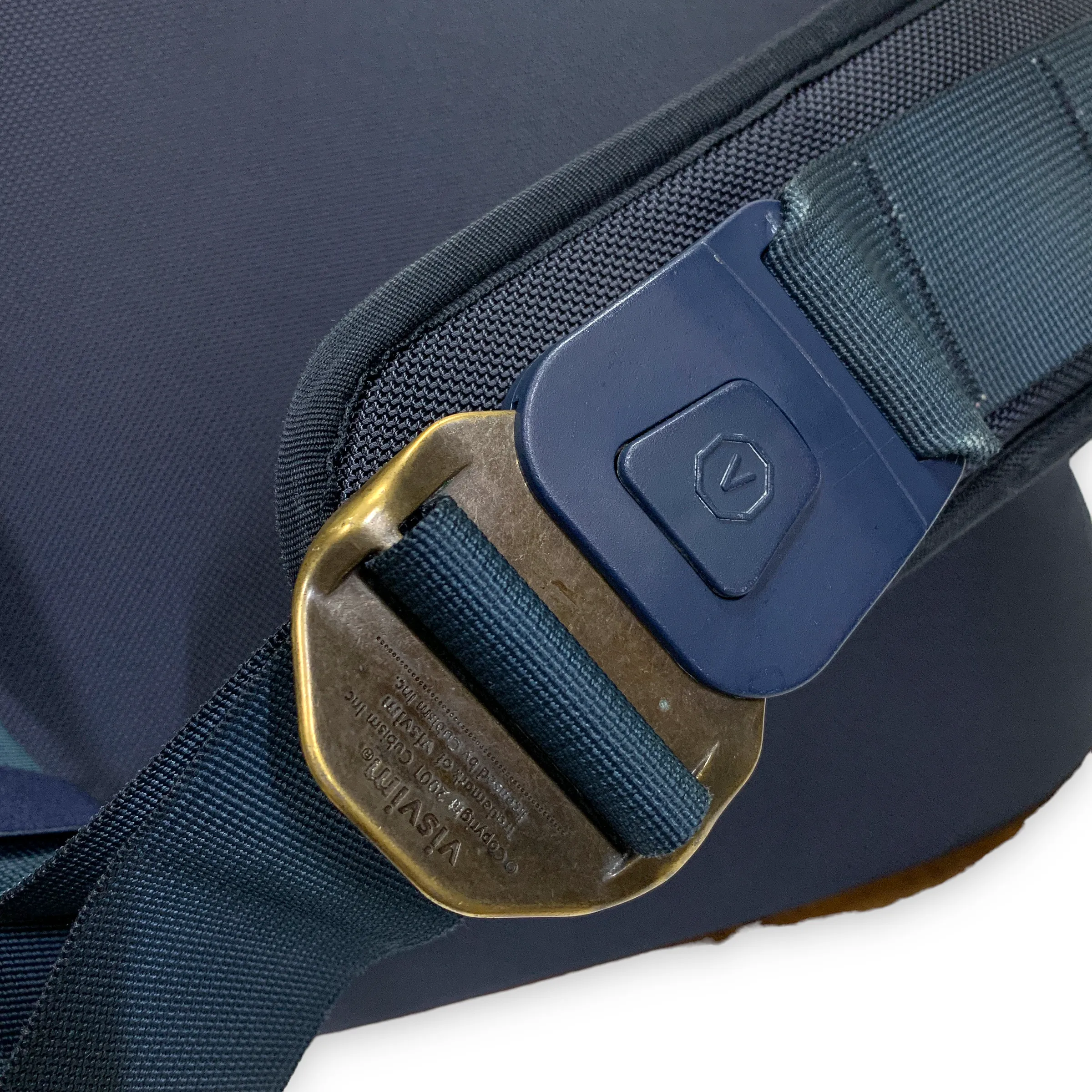 Visvim 18L E-Cat Ballistic Nylon Leather Messenger Bag Navy