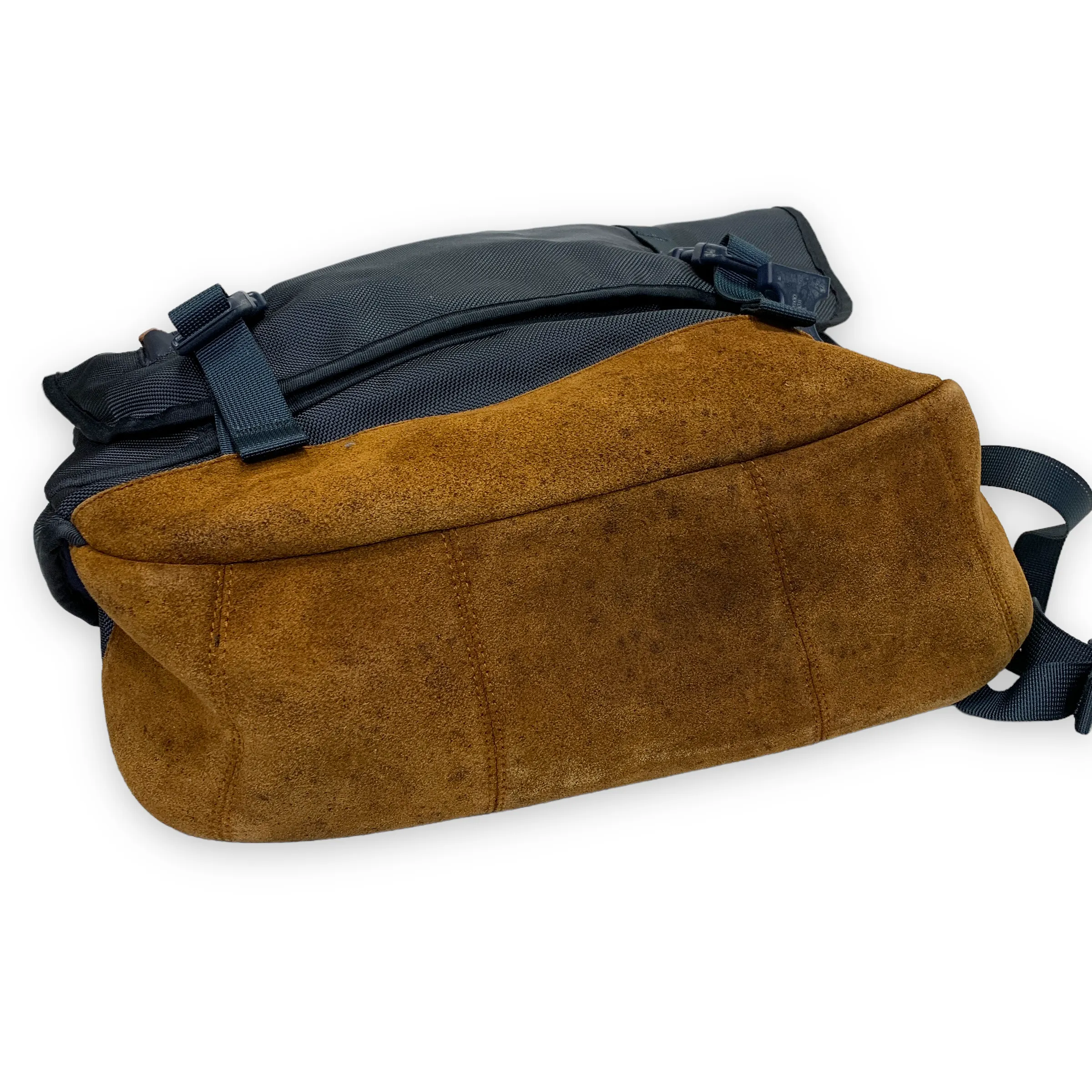 Visvim 18L E-Cat Ballistic Nylon Leather Messenger Bag Navy