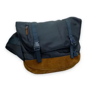 Visvim 18L E-Cat Ballistic Nylon Leather Messenger Bag Navy
