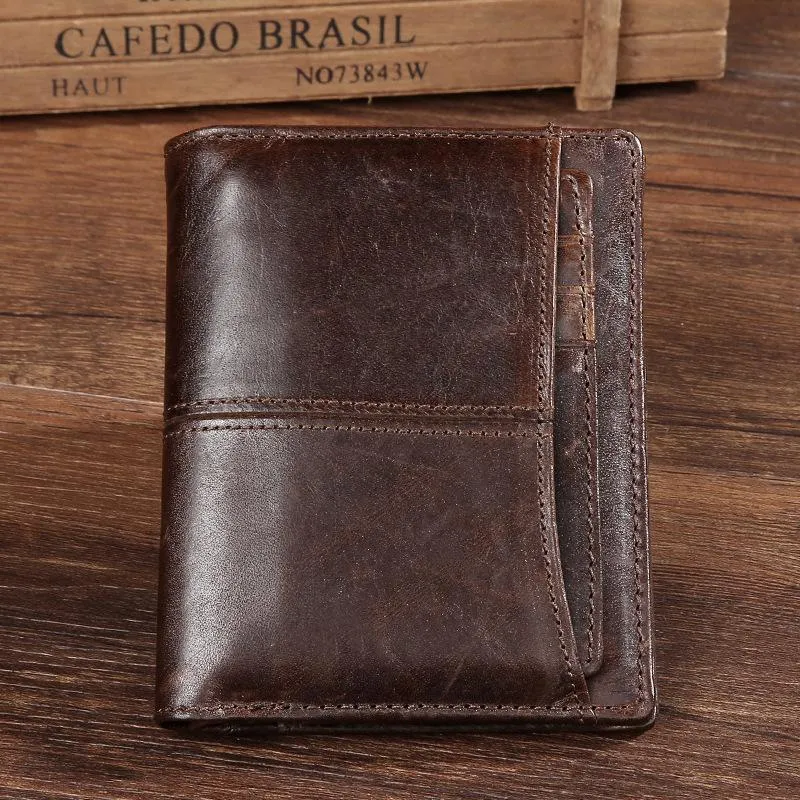 West Louis™ Leather Cowhide Money Bag Wallet