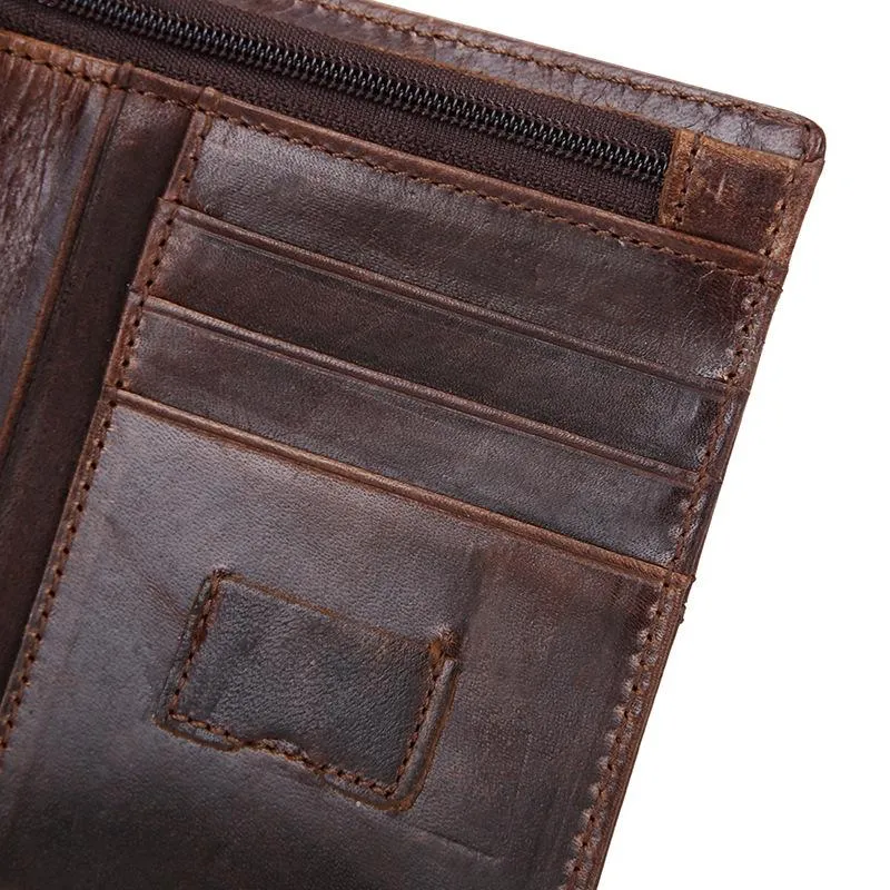 West Louis™ Leather Cowhide Money Bag Wallet