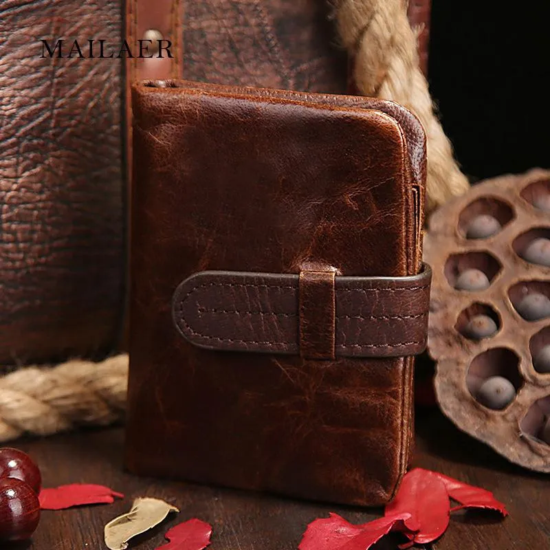 West Louis™ Leather Short Folding Wallet