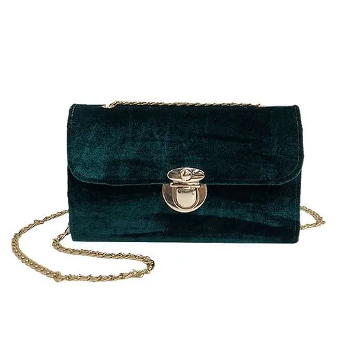 Women Messenger Bag Pure Color Gold