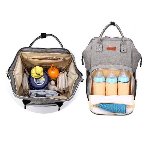 Women Oxford Multi-functional Waterproof Diaper Backpack With USB Charging Port