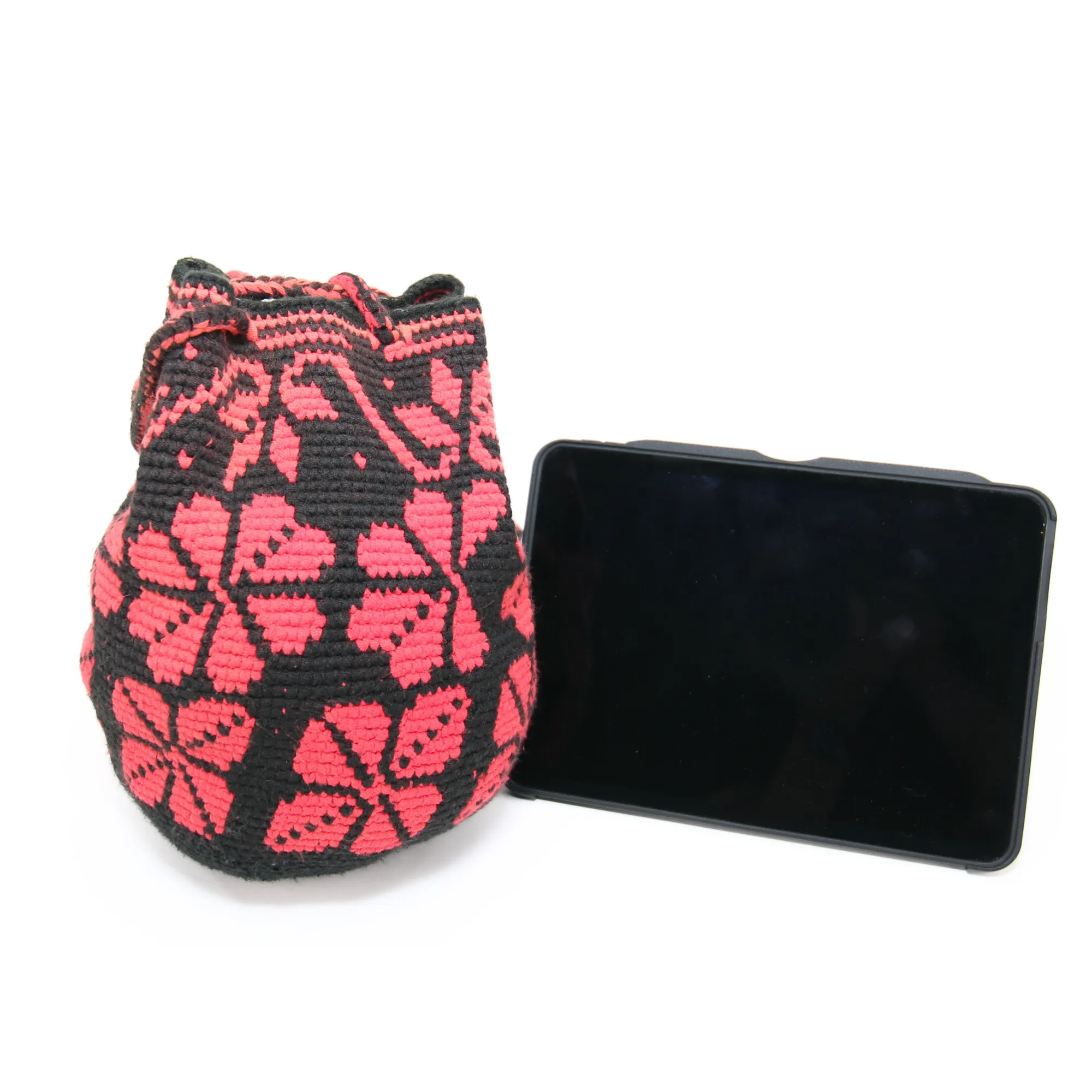 Women’s Tote Bag  Flower Design Red and Black