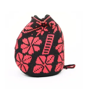 Women’s Tote Bag  Flower Design Red and Black