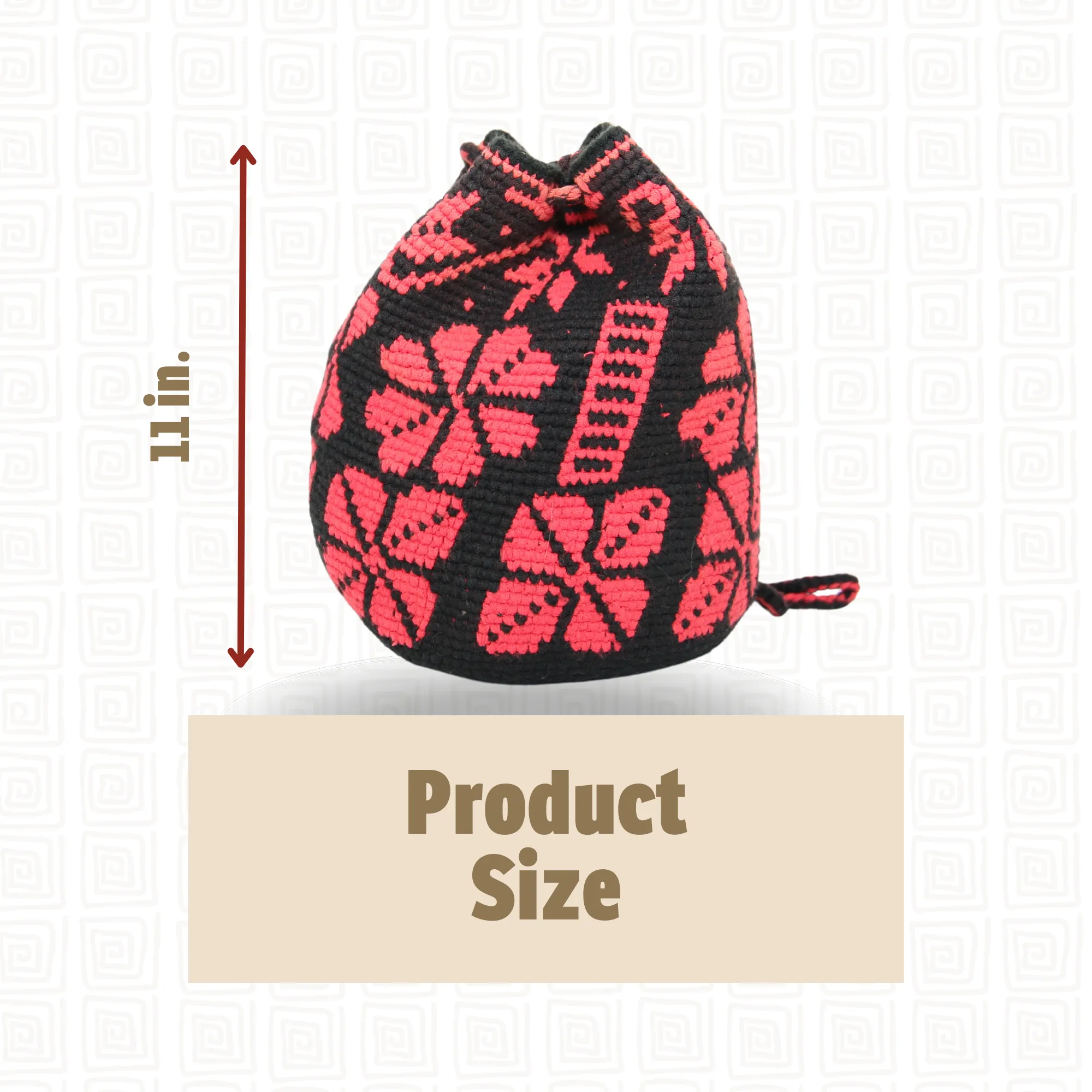 Women’s Tote Bag  Flower Design Red and Black