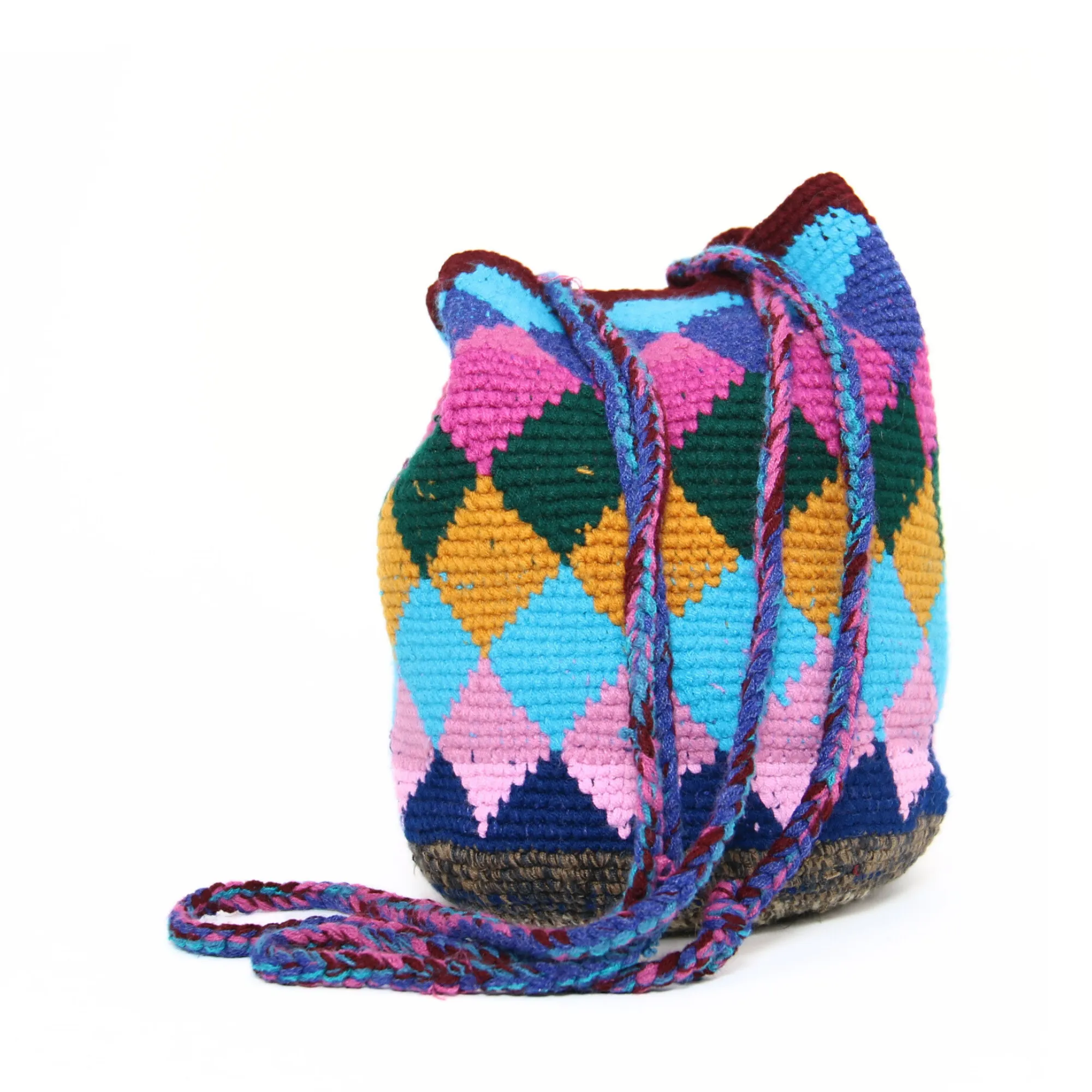 Women’s Tote Bag  Multicolor Rhombus Gray Base Design