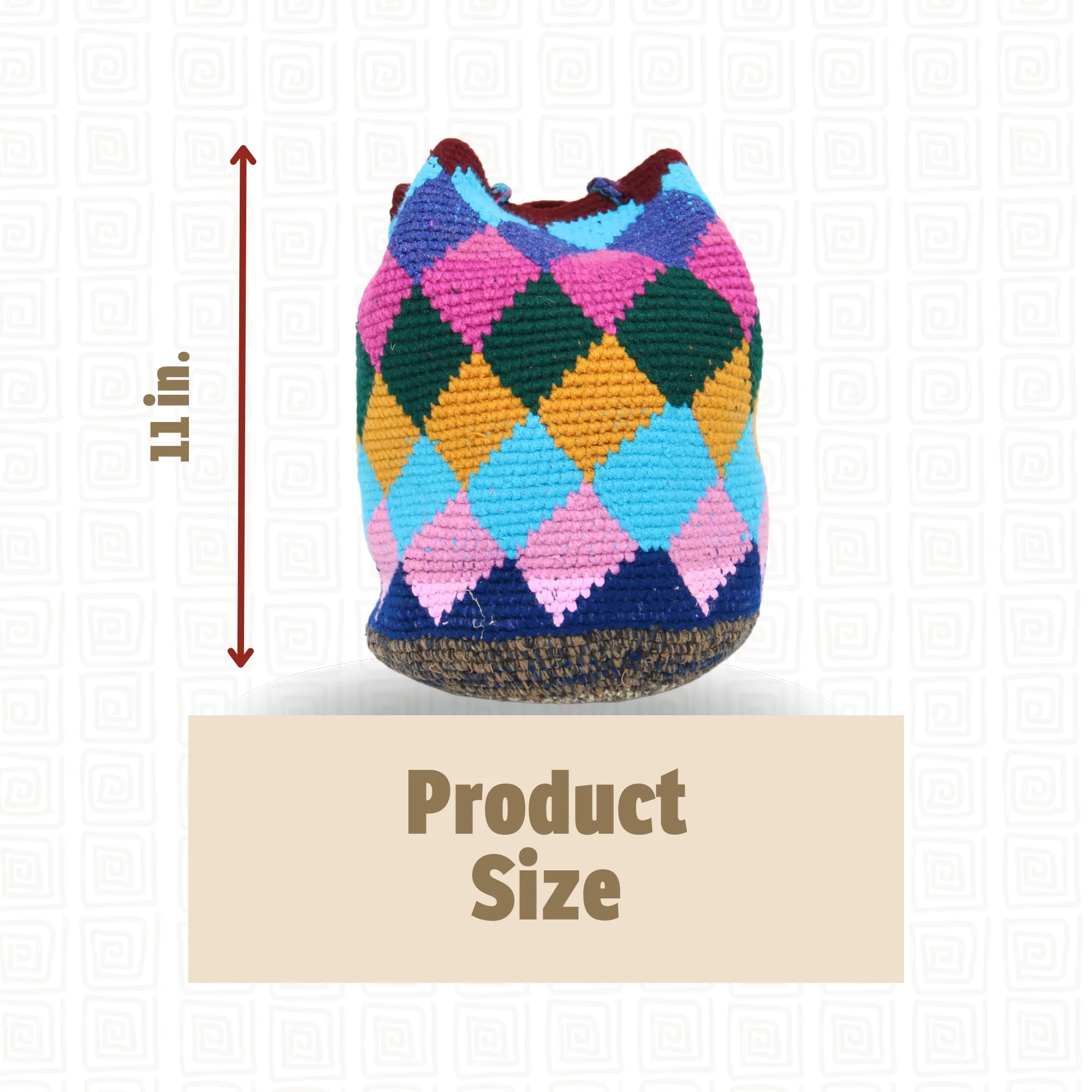 Women’s Tote Bag  Multicolor Rhombus Gray Base Design