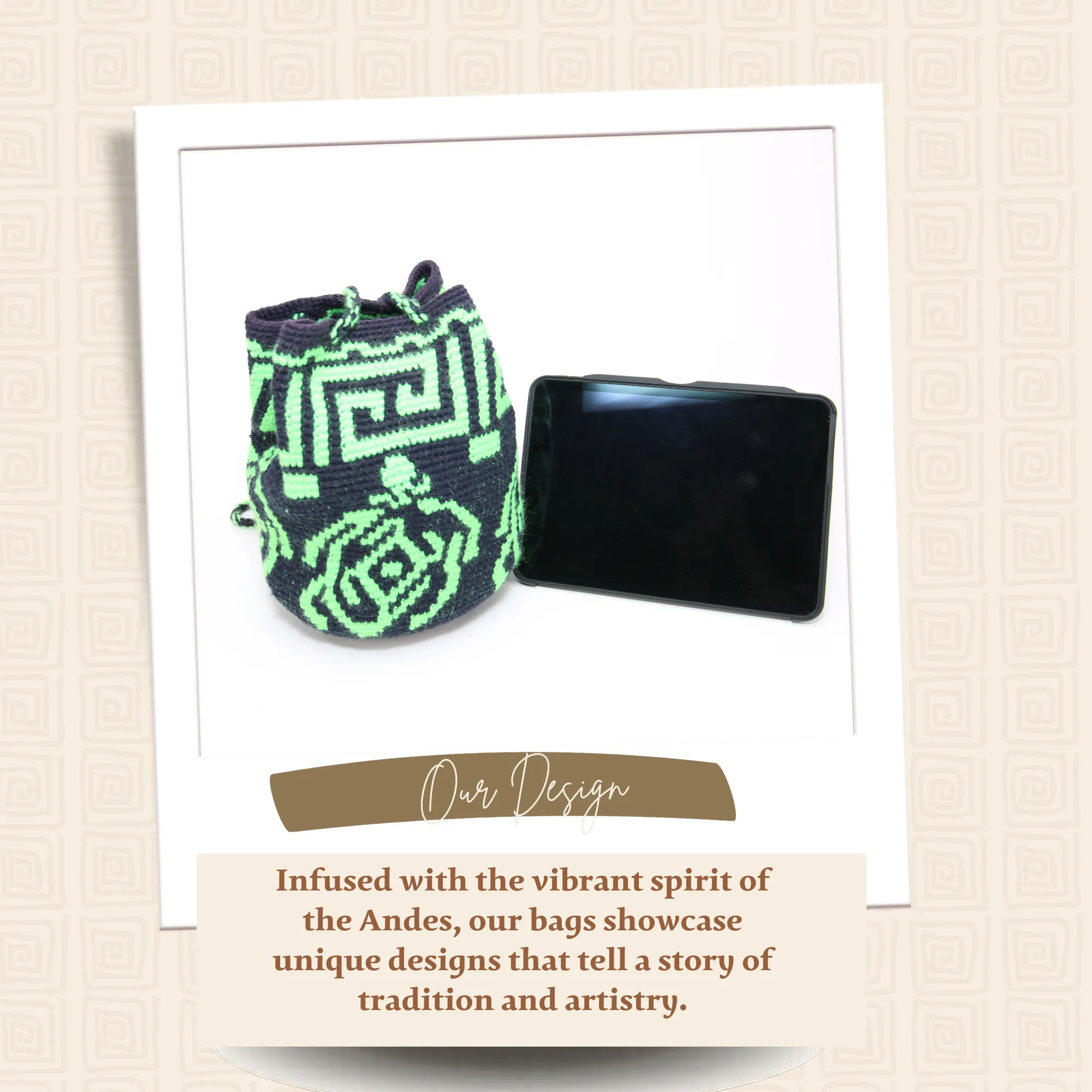 Women’s Tote Bag with Green Turtle Design